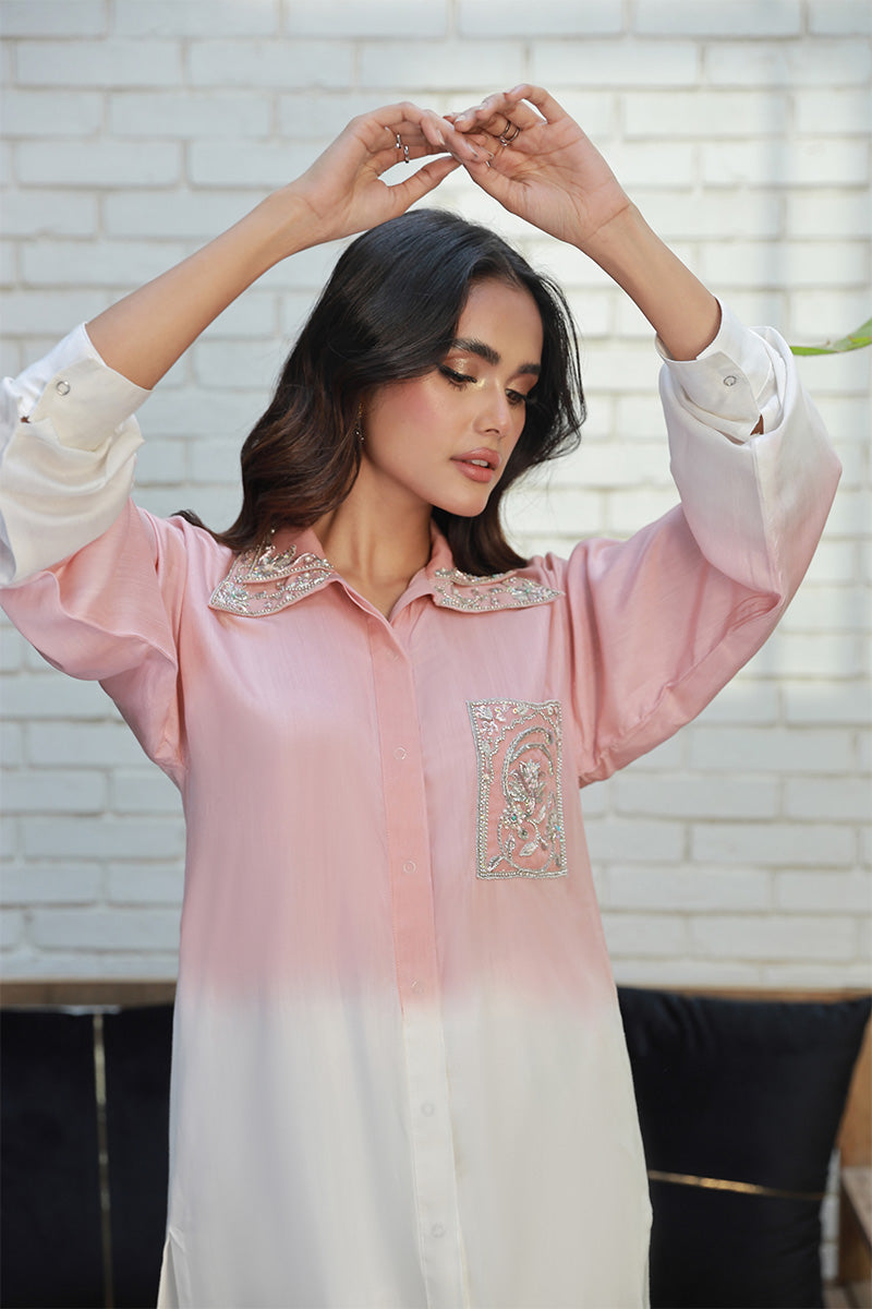 Wardha Saleem | Luxury Pret Traditional Wear | PARIZA S Pink Cotton Silk