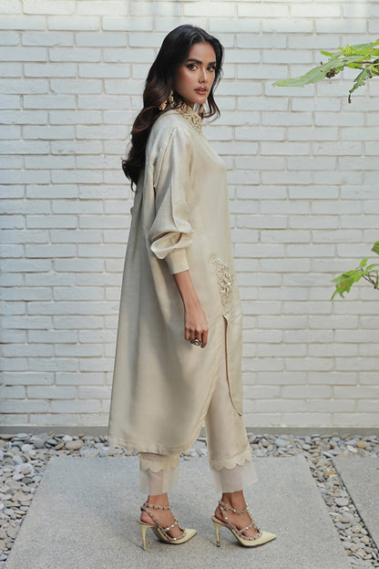 Wardha Saleem | Luxury Pret Traditional Wear | MIA L Off White Korean Raw Silk
