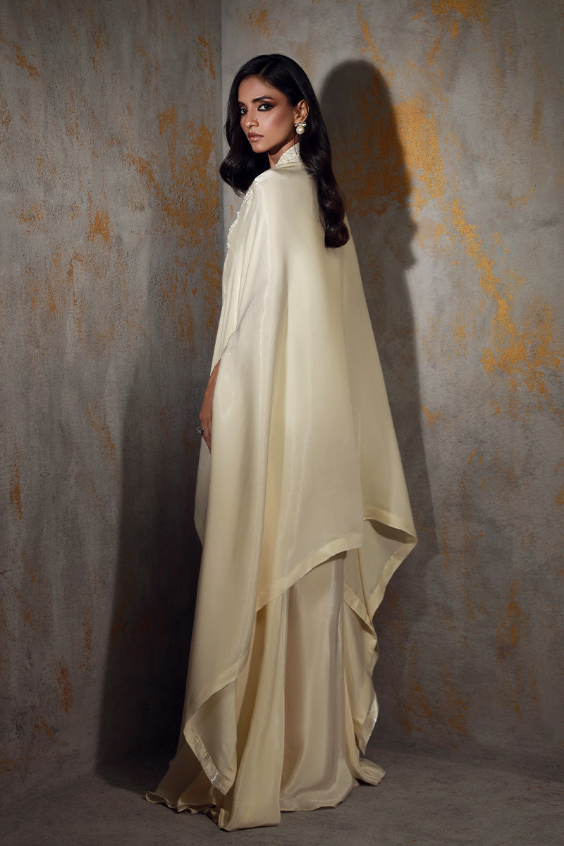 Wardha Saleem | Luxury Pret Fusion Wear | XARA S Ivory Lava Silk