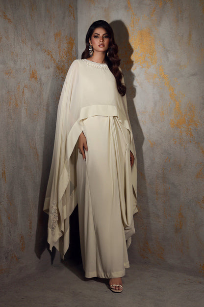 Wardha Saleem | Luxury Pret Fusion Wear | AVA XL Off White Georgette