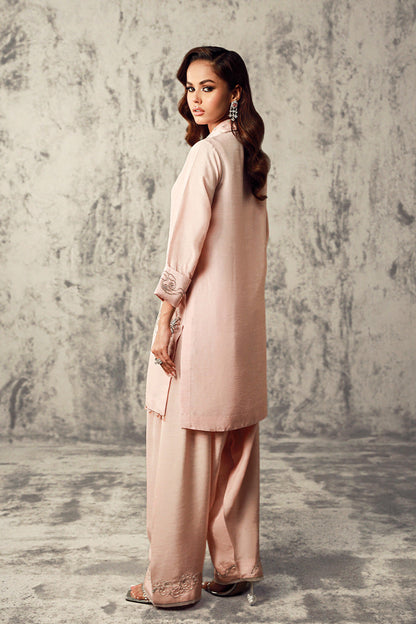 Wardha Saleem | Luxury Pret Traditional Wear | RANIA S Rose Pink Korean Raw Silk