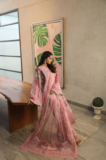 Maryam Hussain | Luxury Lawn 24 | CORAL - Pakistani Designer Dress - by Maryam Hussain | Type: Luxury - 100% Original at Saira Sultan