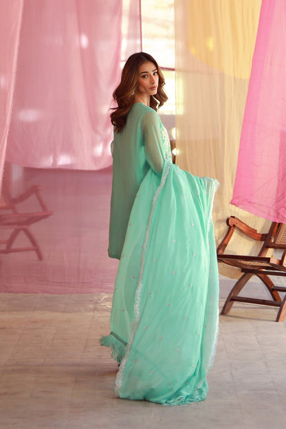 Sahar | Luxe Pret 25 | Mint Petal M Mint Green