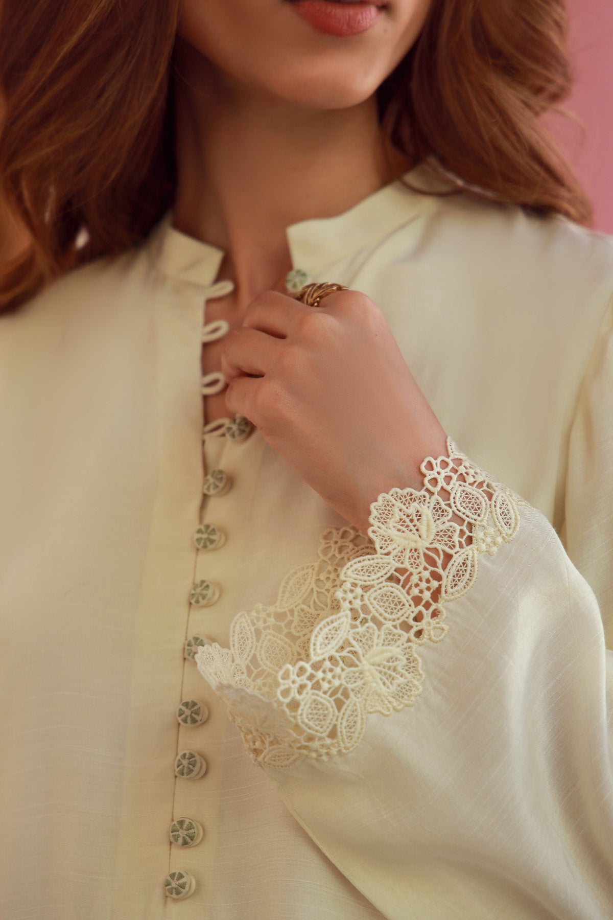 Sahar | Luxe Pret 25 | Ivory Meadow L Pale Yellow Raw Silk