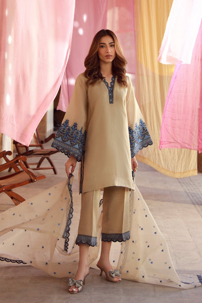 Sahar | Luxe Pret 25 | Gilded Grace S Beige Organza