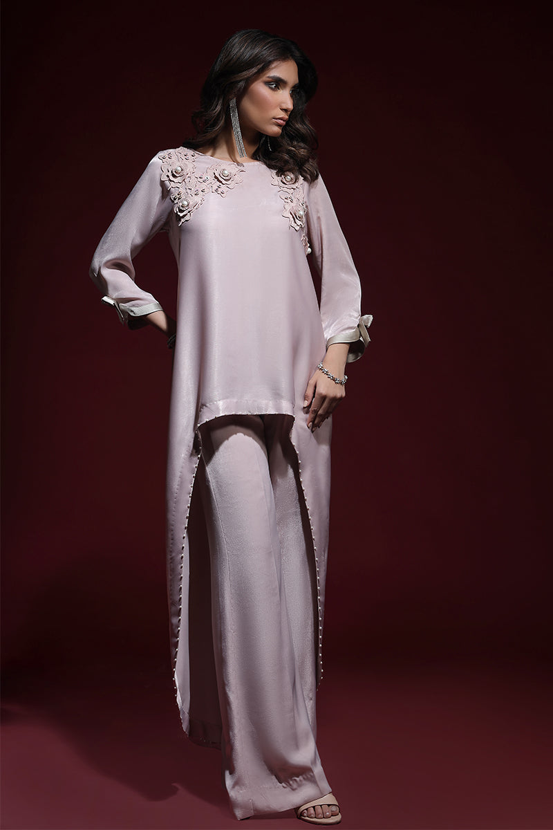 Wardha Saleem | Luxury Pret Fusion Wear | AMOUR LUX (2PC) XS Lilac Crepe Silk