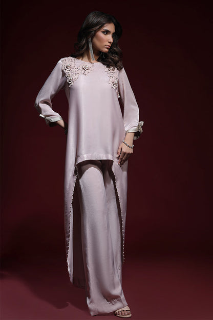 Wardha Saleem | Luxury Pret Fusion Wear | AMOUR LUX (2PC) XS Lilac Crepe Silk