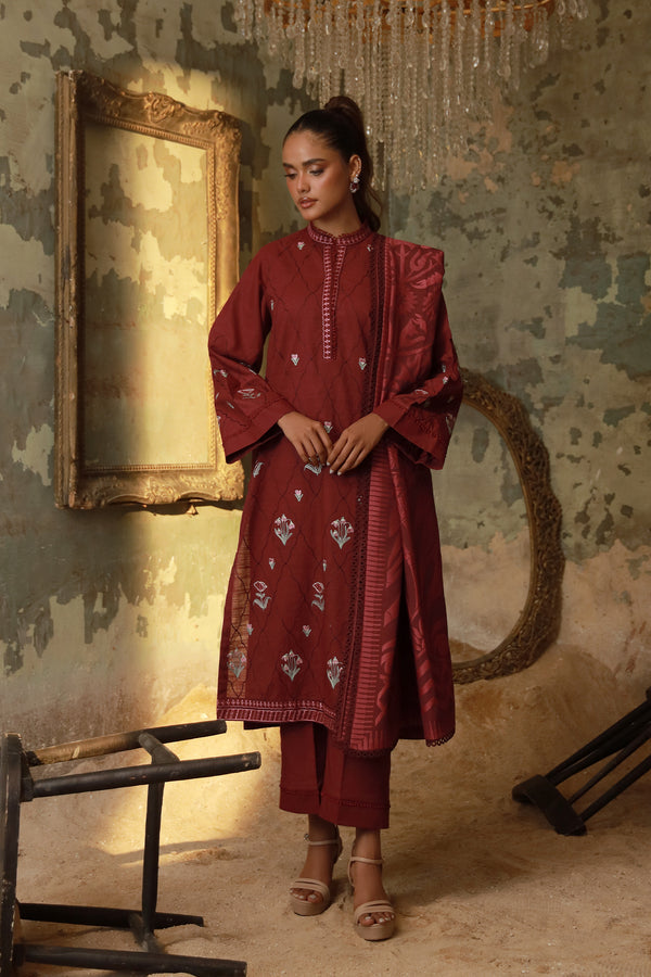 Sahar | Fall 25 |Royal Berry - Pakistani Designer Dress - by Sahar - Type : Ladies Clothes - 100% Original at Saira Sultan