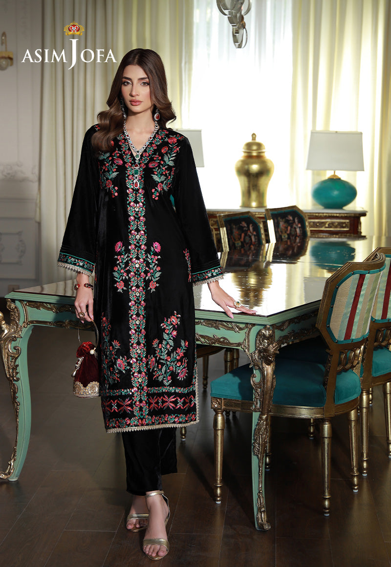 Asim Jofa | Velvet Edit | AJVG-01 S Black Velvet