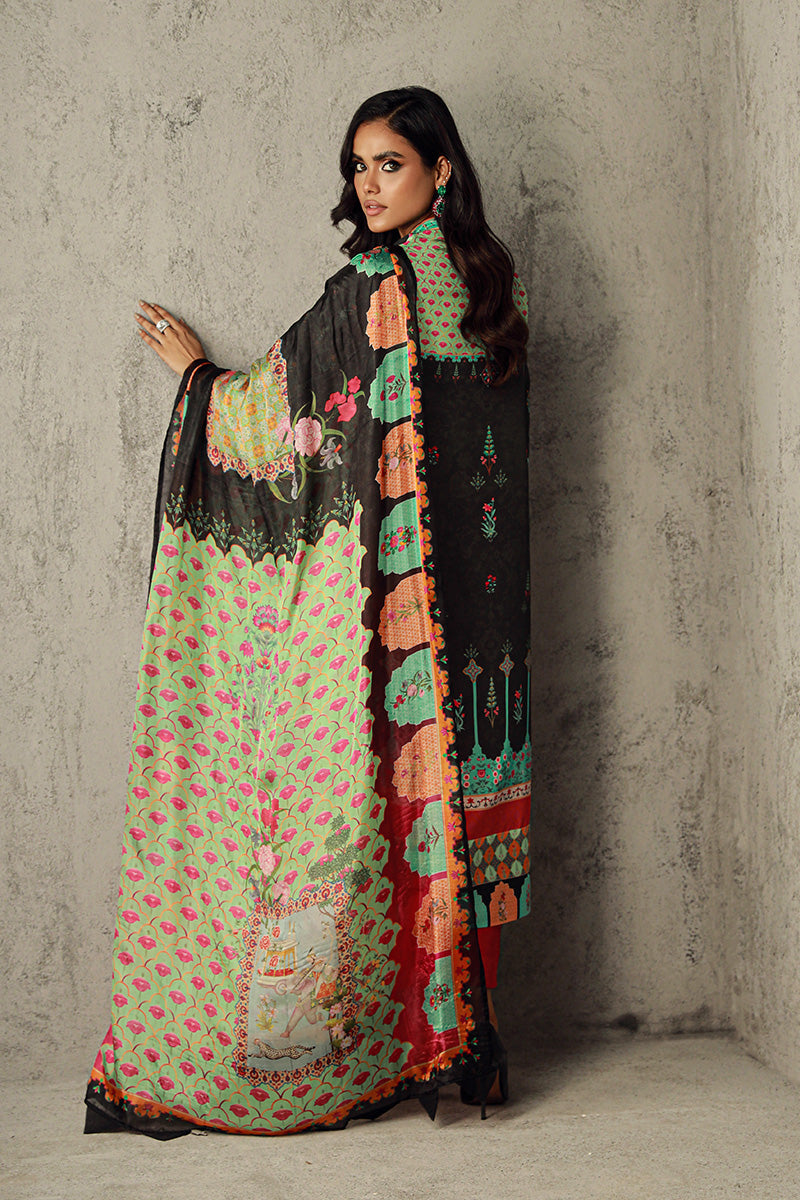 Wardha Saleem | Luxury Pret Traditional Wear | NAHA S Black Pure Raw Silk
