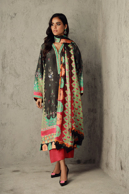 Wardha Saleem | Luxury Pret Traditional Wear | NAHA XL Black Pure Raw Silk
