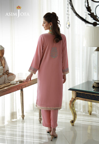 Asim Jofa | Velvet Edit | AJVG-12 M Pink Velvet
