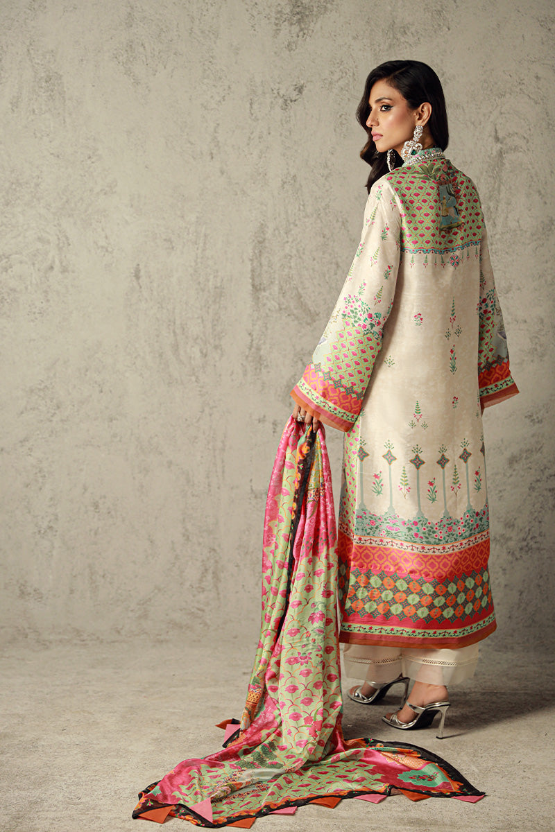 Wardha Saleem | Luxury Pret Traditional Wear | SARA S Off White Pure Raw Silk