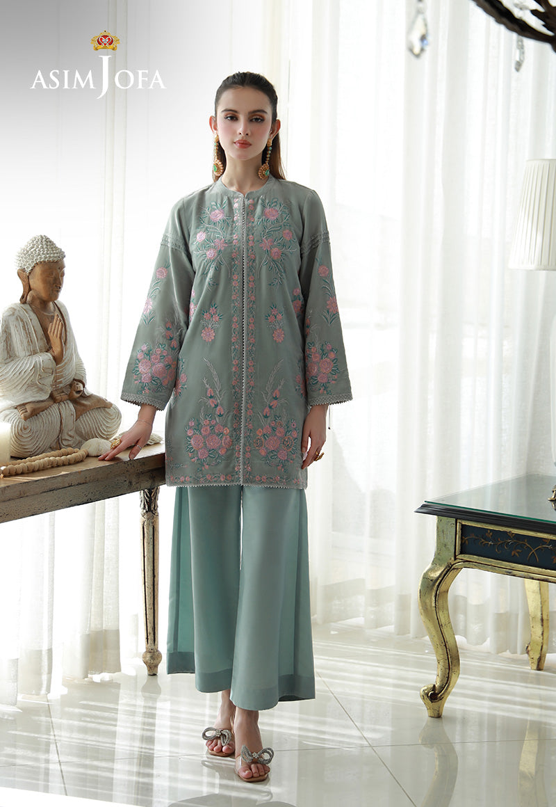 Asim Jofa | Velvet Edit | AJVG-07 S Ice Blue Velvet