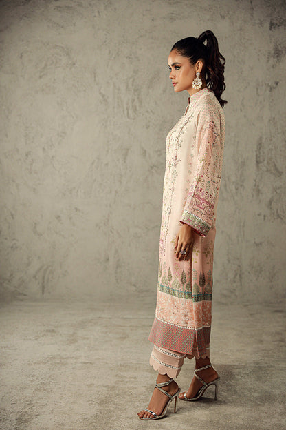 Wardha Saleem | Luxury Pret Traditional Wear | MANAL XL Beige Pure Raw Silk