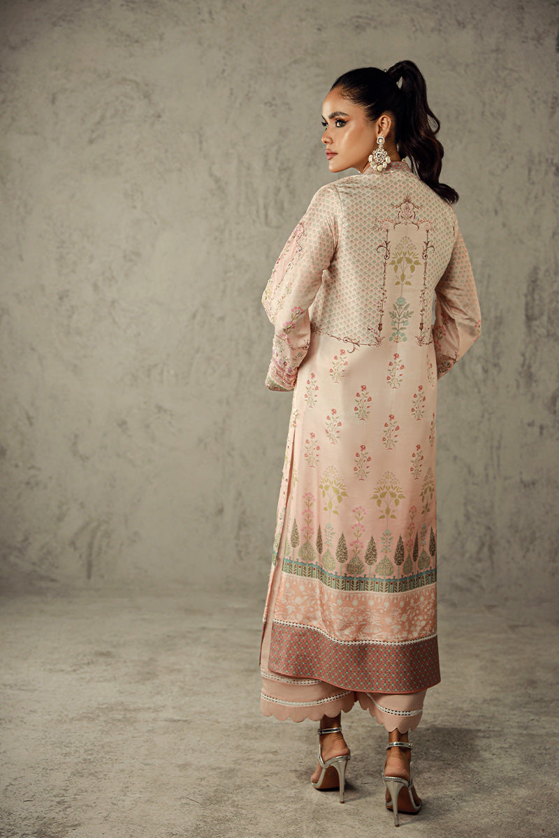 Wardha Saleem | Luxury Pret Traditional Wear | MANAL S Beige Pure Raw Silk