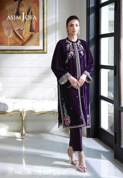 Asim Jofa | Velvet Edit | AJVG-10 S Purple Velvet