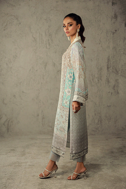 Wardha Saleem | Luxury Pret Traditional Wear | JANA XL Gray Pure Raw Silk