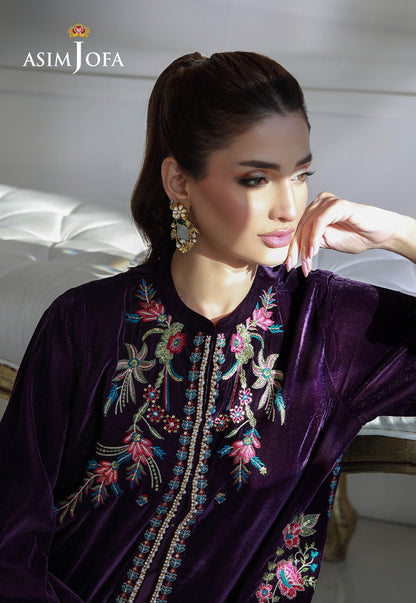 Asim Jofa | Velvet Edit | AJVG-10 L Purple Velvet