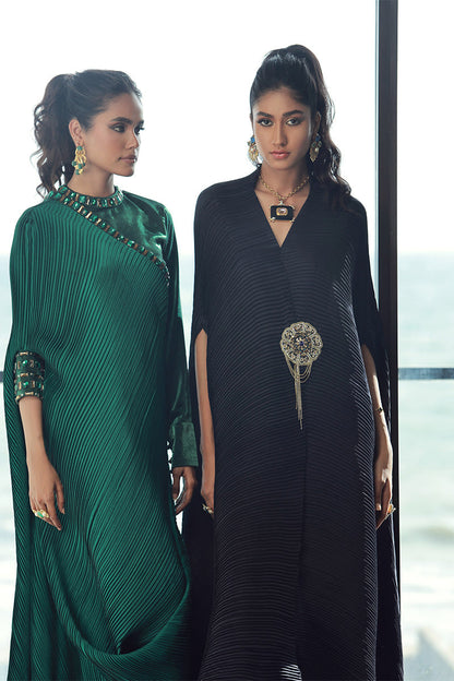 Wardha Saleem | Luxury Pret Fusion Wear | SIERRA (2PC) M Emerald Green Silk