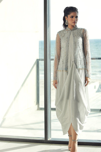 Wardha Saleem | Luxury Pret Fusion Wear | PEARL (2PC) XS Sky Blue Female