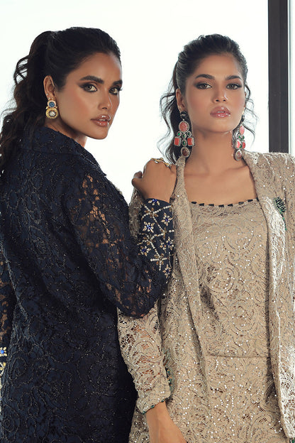 Wardha Saleem | Luxury Pret Fusion Wear | RENNE (2PC) M Navy Blue Female