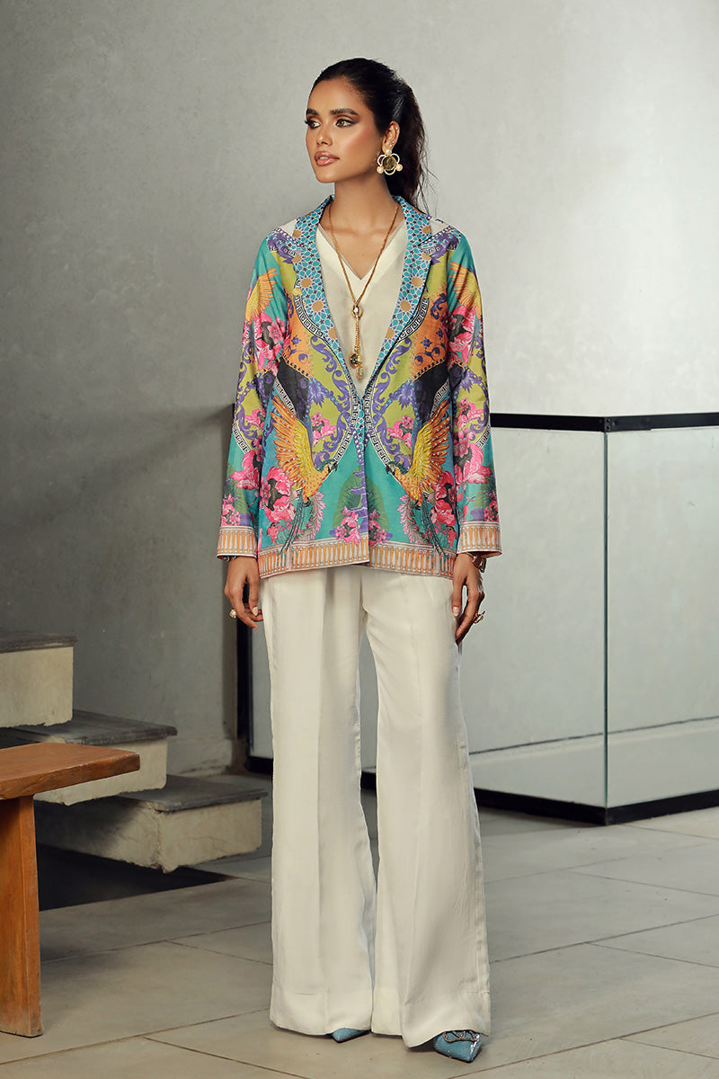Wardha Saleem | Luxury Pret Fusion Wear | MINA XS Multi Indian Raw Silk