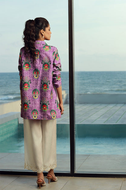 Wardha Saleem | Luxury Pret Fusion Wear | IVAN S Off White Indian Raw Silk
