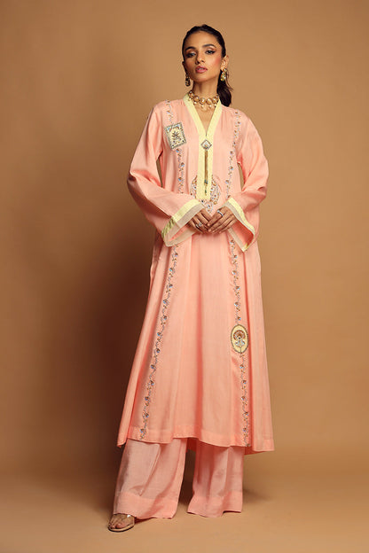 Wardha Saleem | Luxury Pret Traditional Wear | ALLURE (2PC) XS Pink Cotton Silk