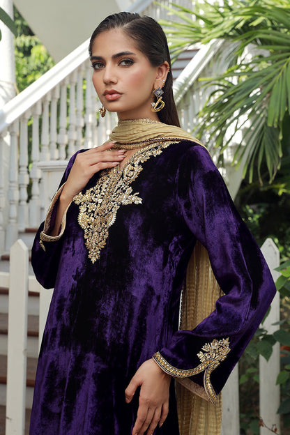 Sana Abbas | Velvet Formals | KANZITE L Deep Purple Velvet