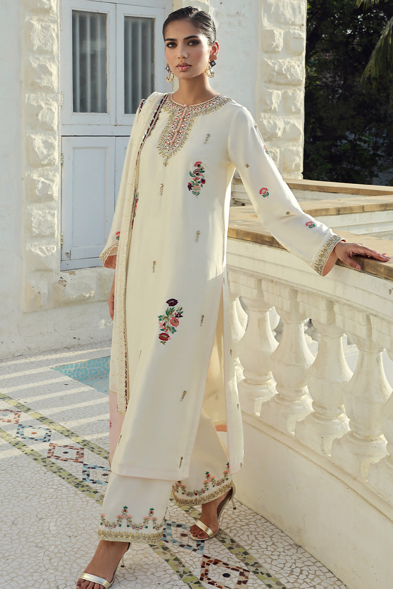 Sana Abbas | Velvet Formals | OPAL XL Ivory Silk