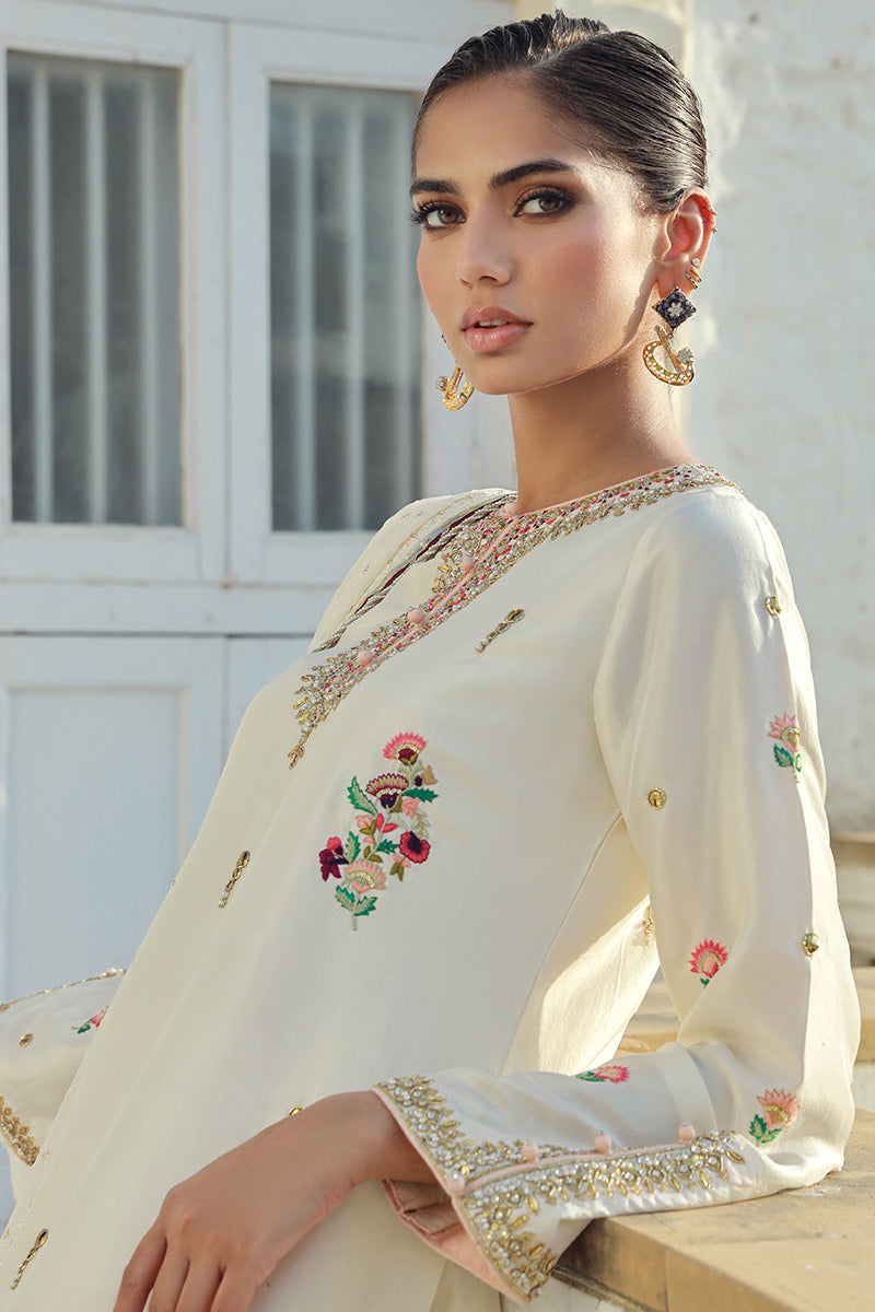 Sana Abbas | Velvet Formals | OPAL M Ivory Silk