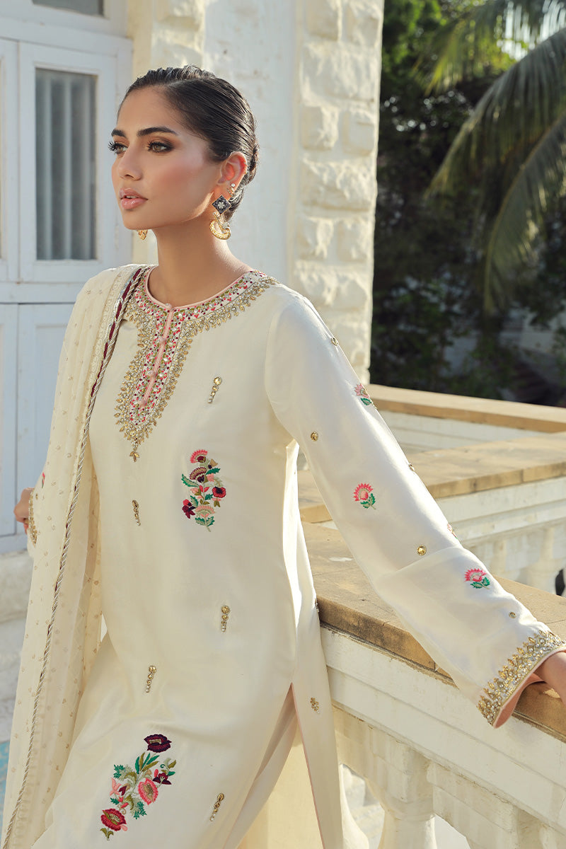 Sana Abbas | Velvet Formals | OPAL L Ivory Silk