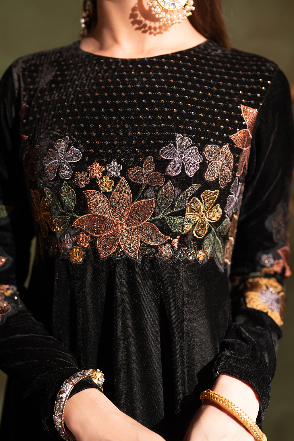 Iznik | Velvet 25 | IV-52 Embroidered Velvet by Iznik - Designer Dress - Type : Ladies Clothes - Available at Saira Sultan - 100% Original 