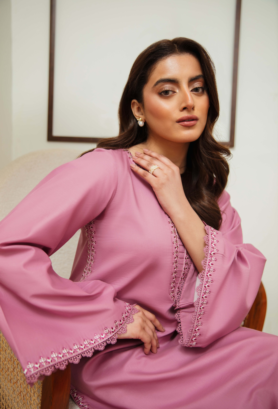 Humdum | Ayra Ready to wear | Ayra - D03 M Dusty Pink Lawn