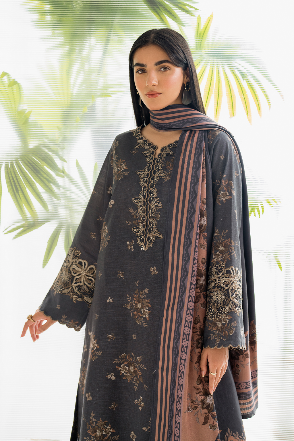 Iznik | Exclusive Winter | UE-358 L Gray Slub Khaddar