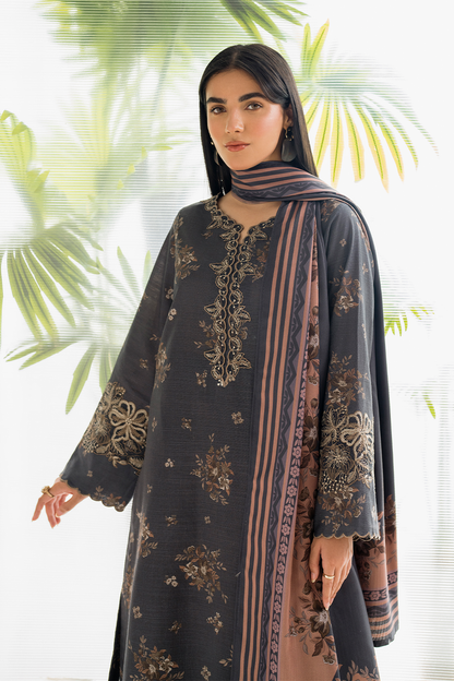 Iznik | Exclusive Winter | UE-358 L Gray Slub Khaddar