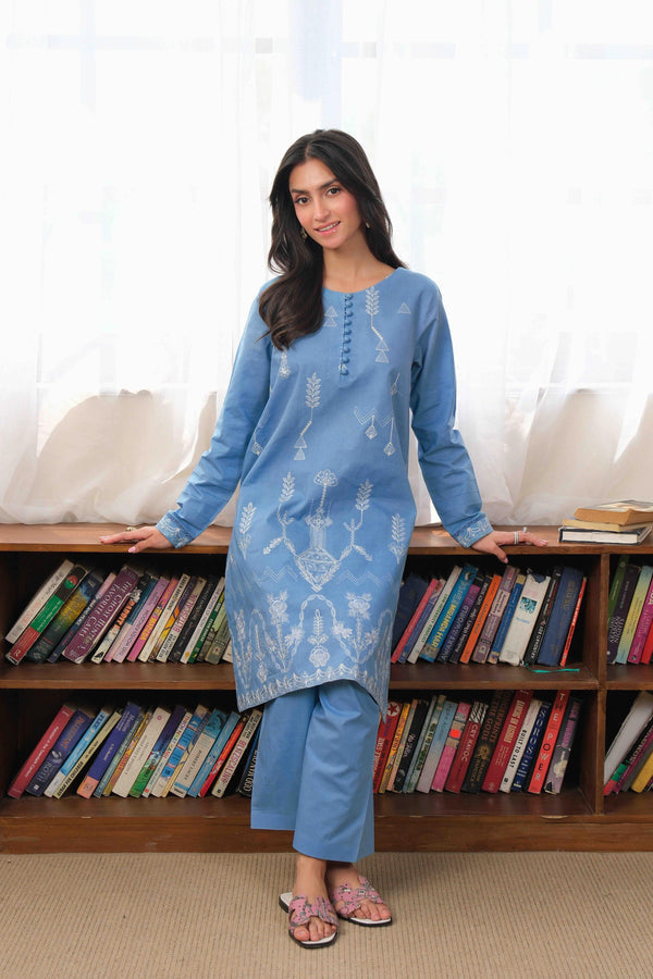 Noor by Saadia Asad | Noor Pret 25 | D5 - Blue Miraj - Pakistani Designer Dress - by Noor by Saadia Asad - Type : Ladies Clothes - 100% Original at Saira Sultan
