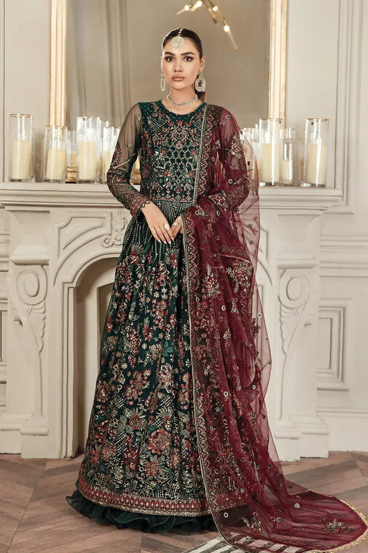 Zarif | Mehroz Formals | PINE GREEN - Pakistani Designer Dress - by Zarif | Type: Formal - 100% Original at Saira Sultan