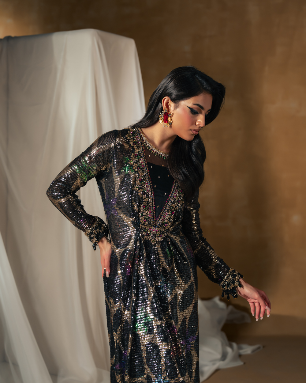 Vasal | Zyra Luxe Pret 26 | Midnight dazzle - Pakistani Designer Dress - by Vasal - Type : Ladies Clothes - 100% Original at Saira Sultan