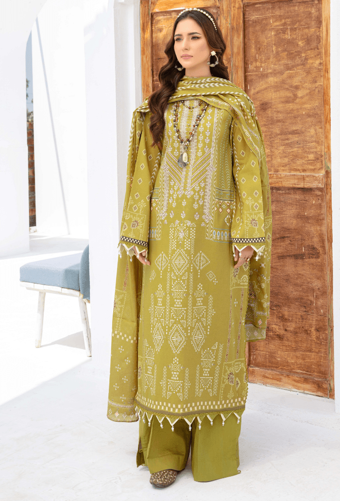Humdum | Saira Bano Lawn 24 | D04 - Pakistani Designer Dress - by HumDum | Type: Casuals - 100% Original at Saira Sultan