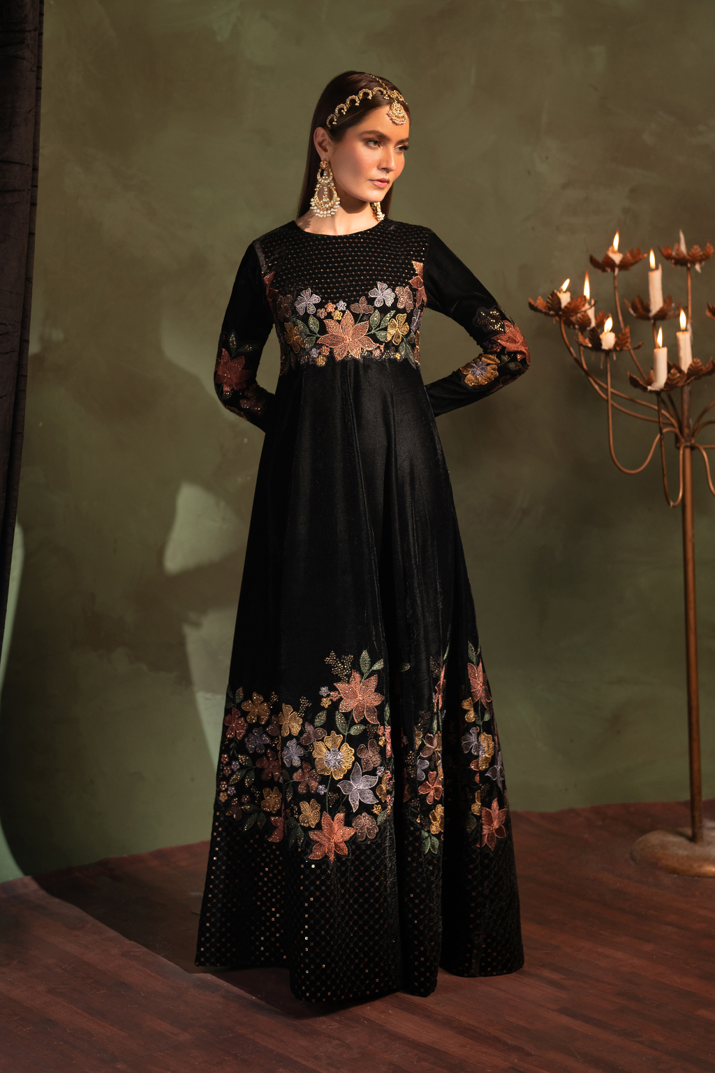 Iznik | Velvet 25 | IV-52 Embroidered Velvet by Iznik - Designer Dress - Type : Ladies Clothes - Available at Saira Sultan - 100% Original 
