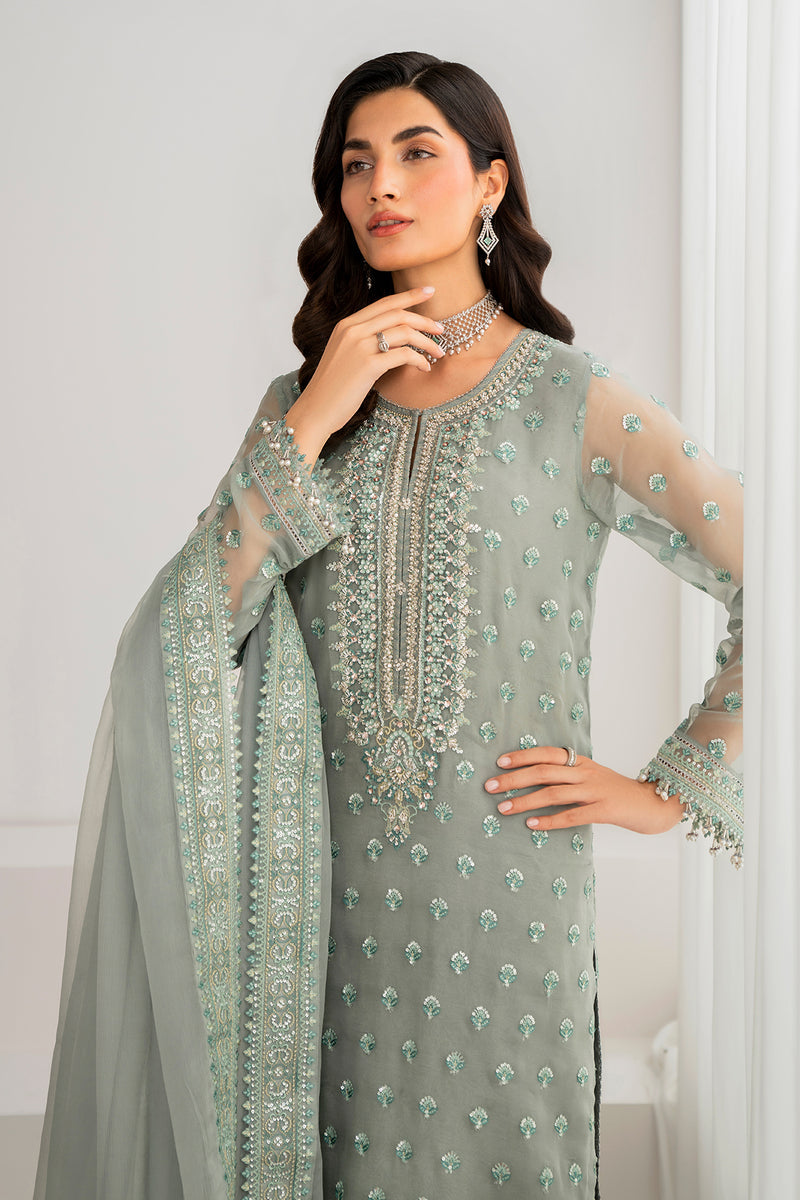 Baroque | Formal Collection | CHIFFON UF-692 L Gray Chiffon