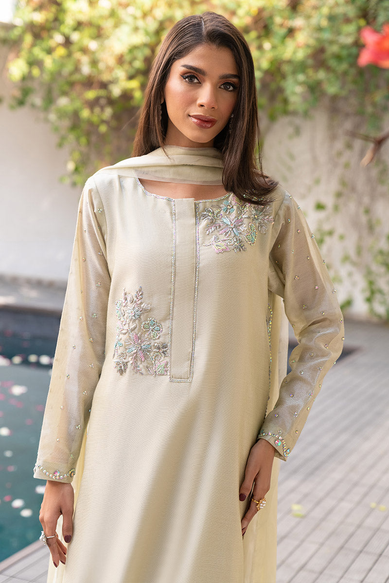 Chic Ophicial | Celenia Pret | Lime Yellow M Ivory Zari Khadi