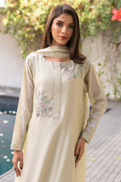 Chic Ophicial | Celenia Pret | Lime Yellow M Ivory Zari Khadi