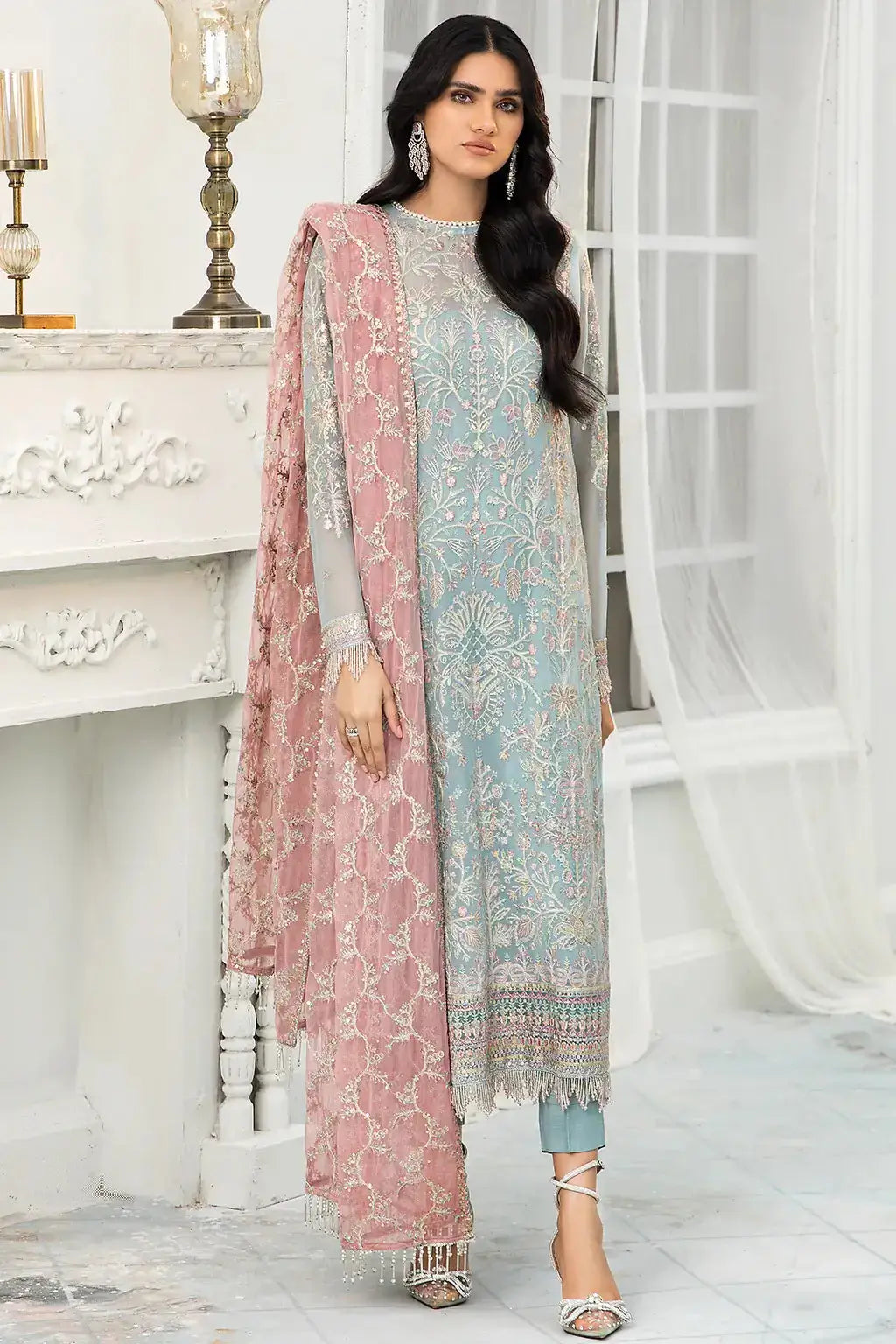 Zarif | DE LUXURY Formals | BLUE MIST - Pakistani Designer Dress - by Zarif | Type: Formal - 100% Original at Saira Sultan