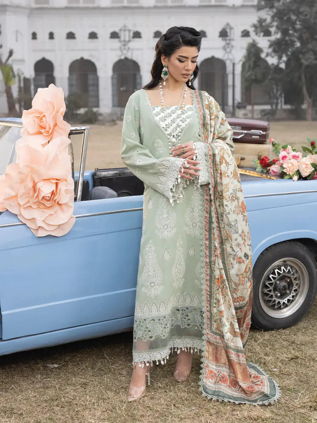 Faiza Faisal | Maya Luxury Lawn | Elena - Pakistani Designer Dress - by Faiza Faisal | Type: Luxury - 100% Original at Saira Sultan