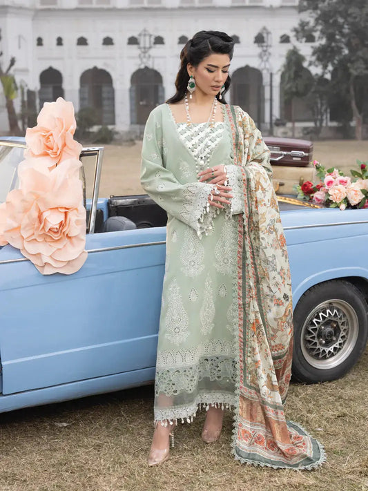 Faiza Faisal | Maya Luxury Lawn | Elena - Pakistani Designer Dress - by Faiza Faisal | Type: Luxury - 100% Original at Saira Sultan