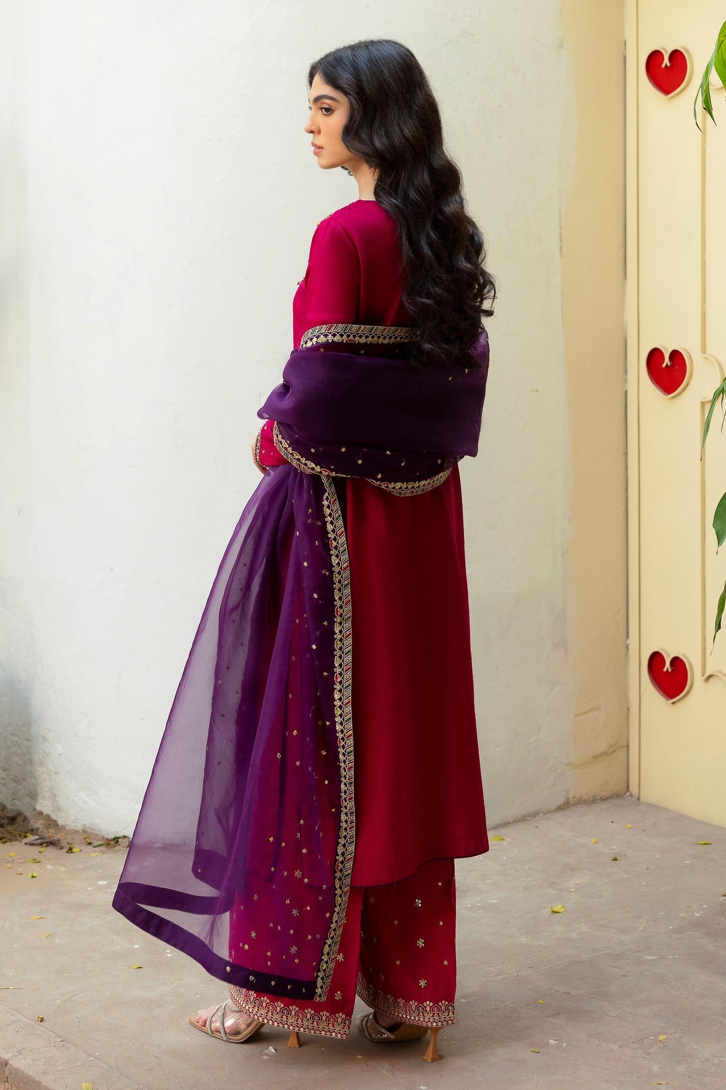 Naqshi | Rijaas Luxury Pret 24 | RAIMA S Hot Pink Indian Raw Silk