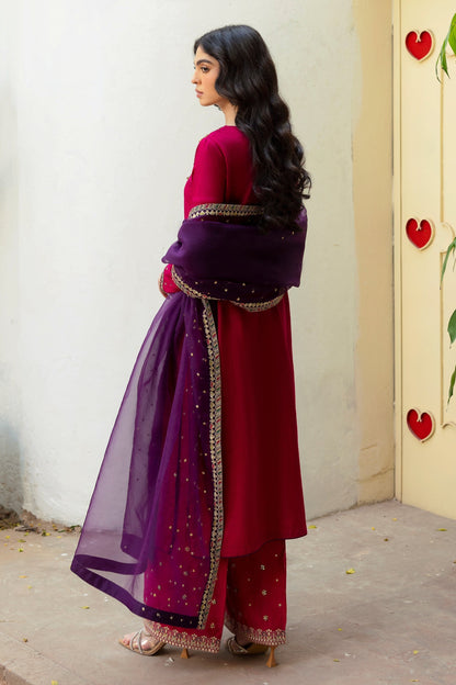 Naqshi | Rijaas Luxury Pret 24 | RAIMA S Hot Pink Indian Raw Silk